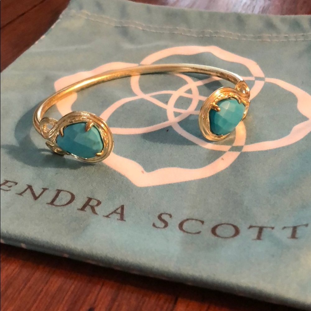 Andy gold bracelet in turquoise